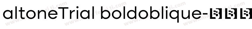 altoneTrial boldoblique字体转换